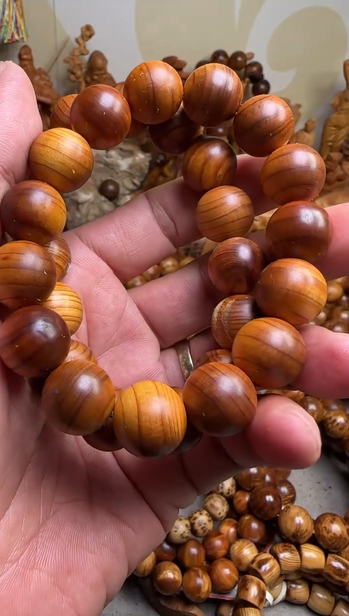 【闪购商品】柏木手串/手链崖柏水波纹1.5