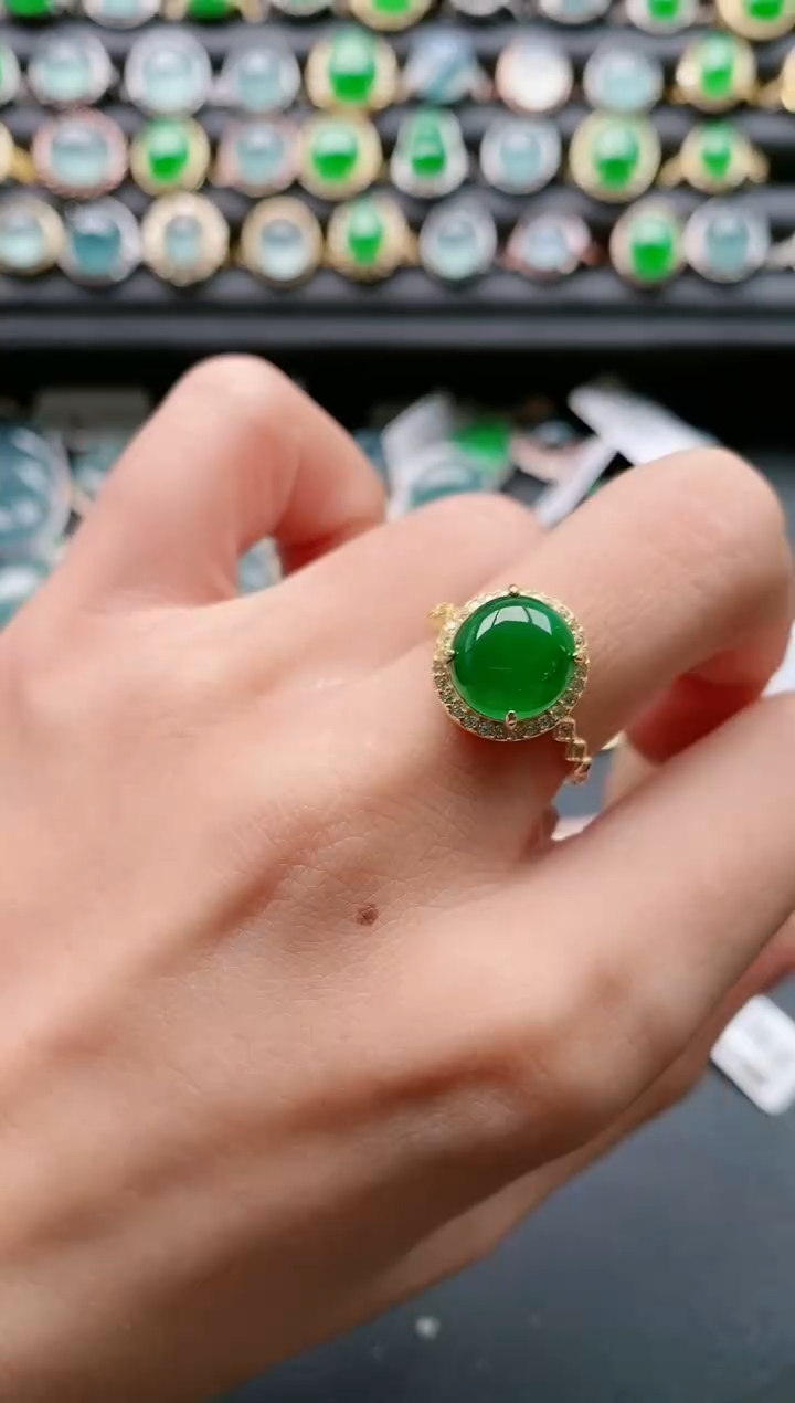 【闪购商品】翡翠戒指银S925镶嵌1111111