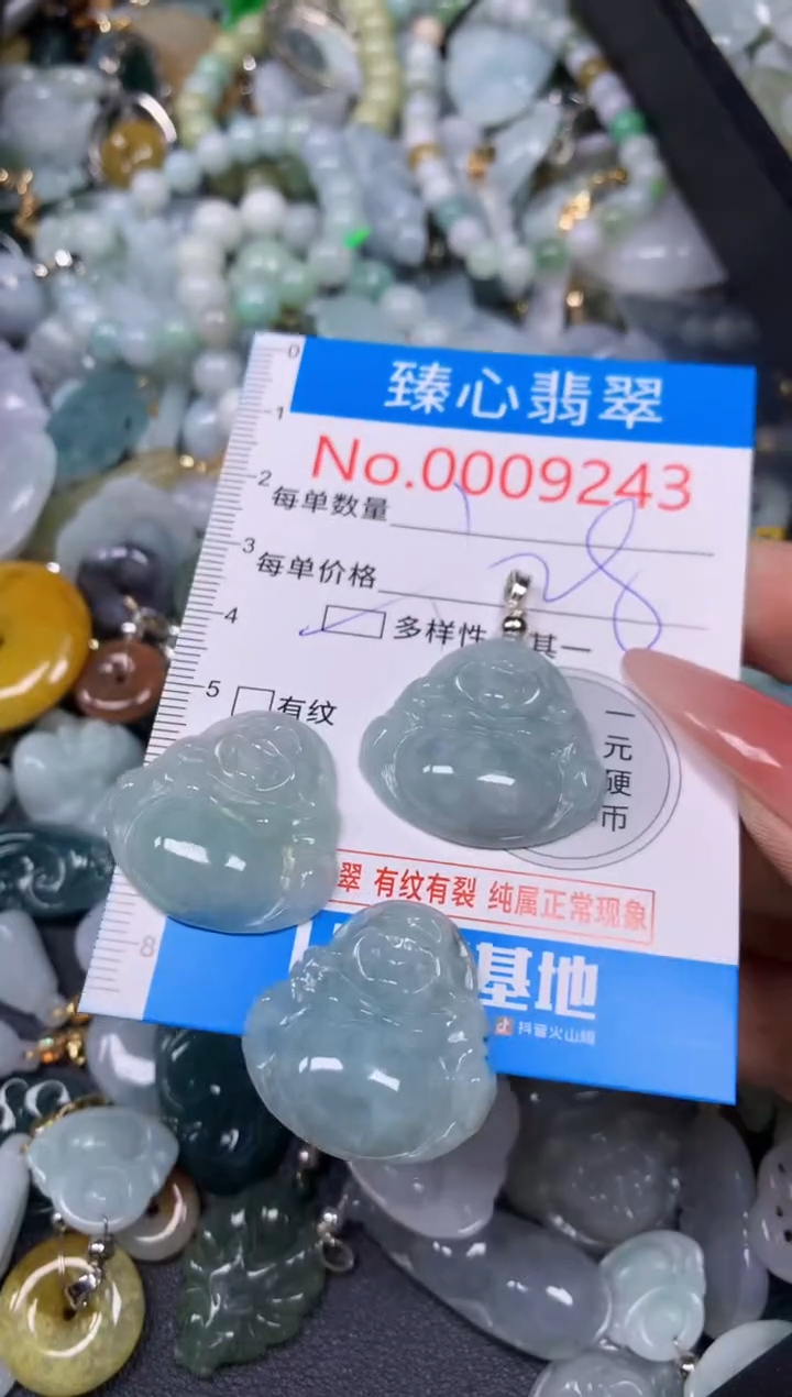 【闪购商品】翡翠颈饰未镶嵌含绳0009243