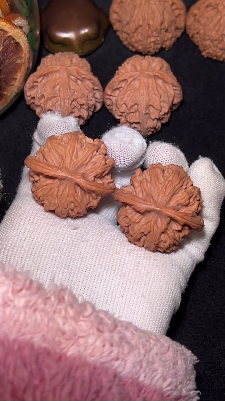 把件文玩核桃精品天地二爷帽39全品