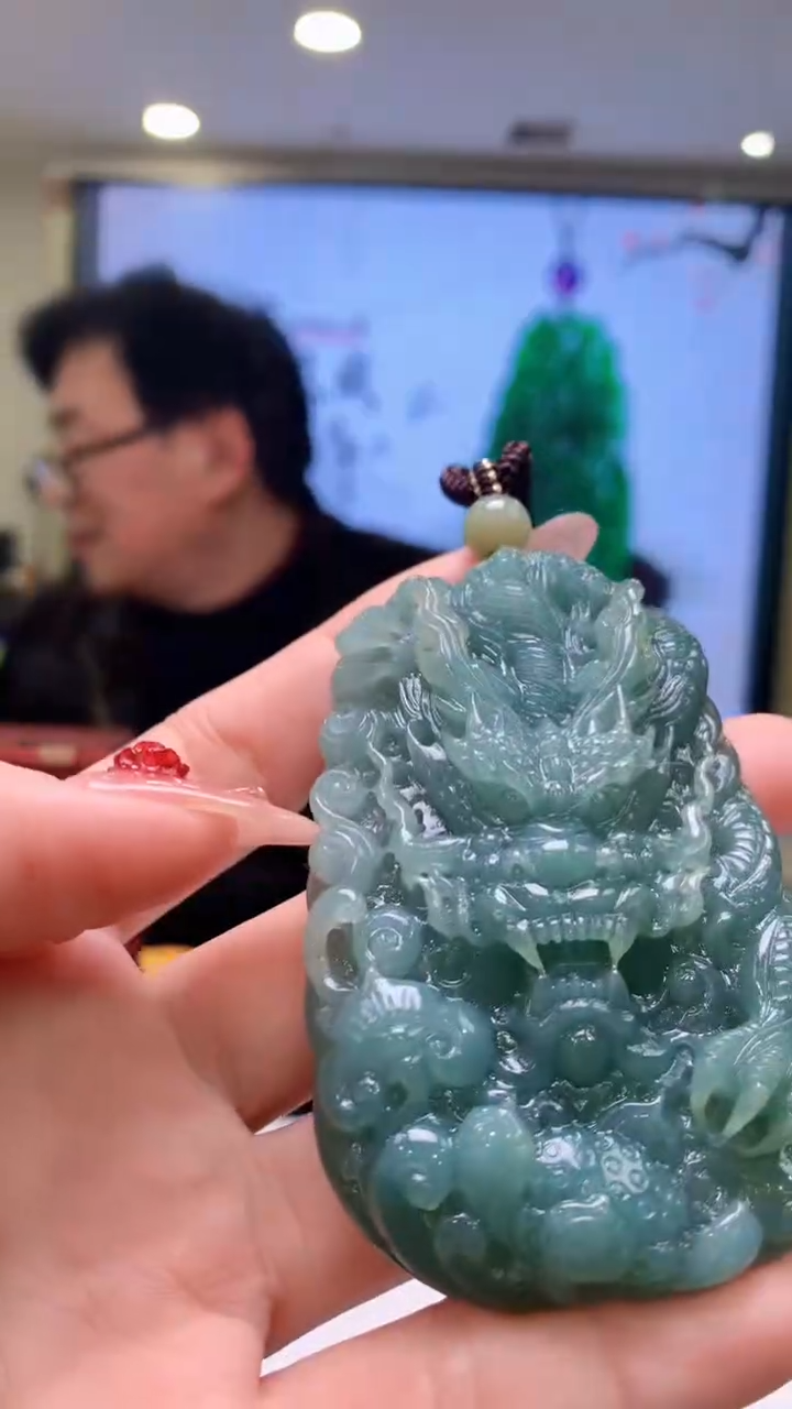 【闪购商品】定制翡翠未镶嵌1026ry-毛货挂件44