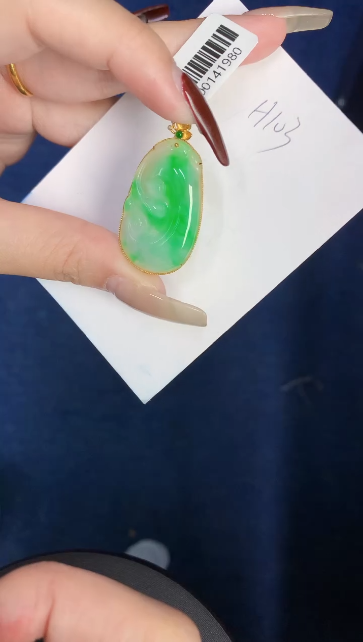 【闪购商品】翡翠颈饰18K金镶嵌0000000000