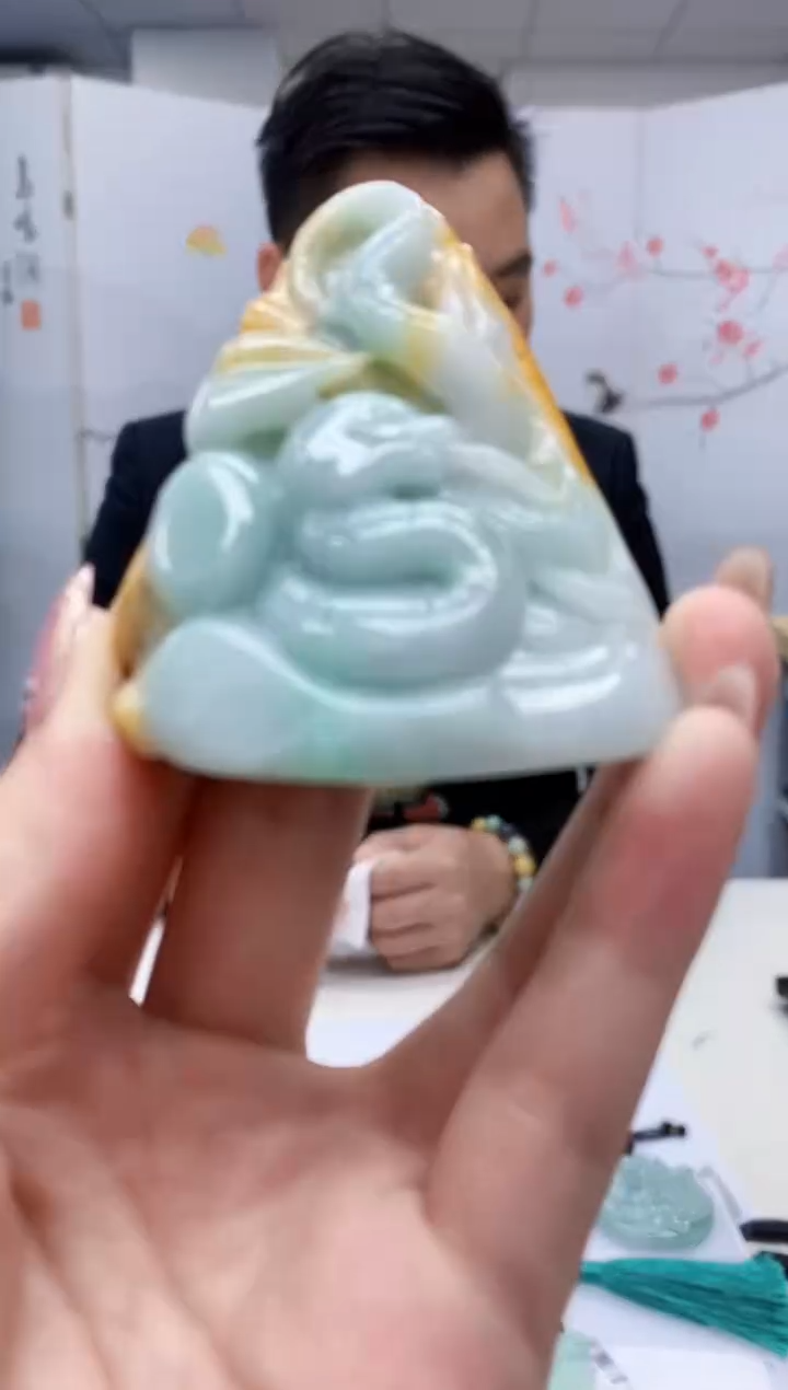 【闪购商品】定制翡翠未镶嵌1502jw-毛货挂件5