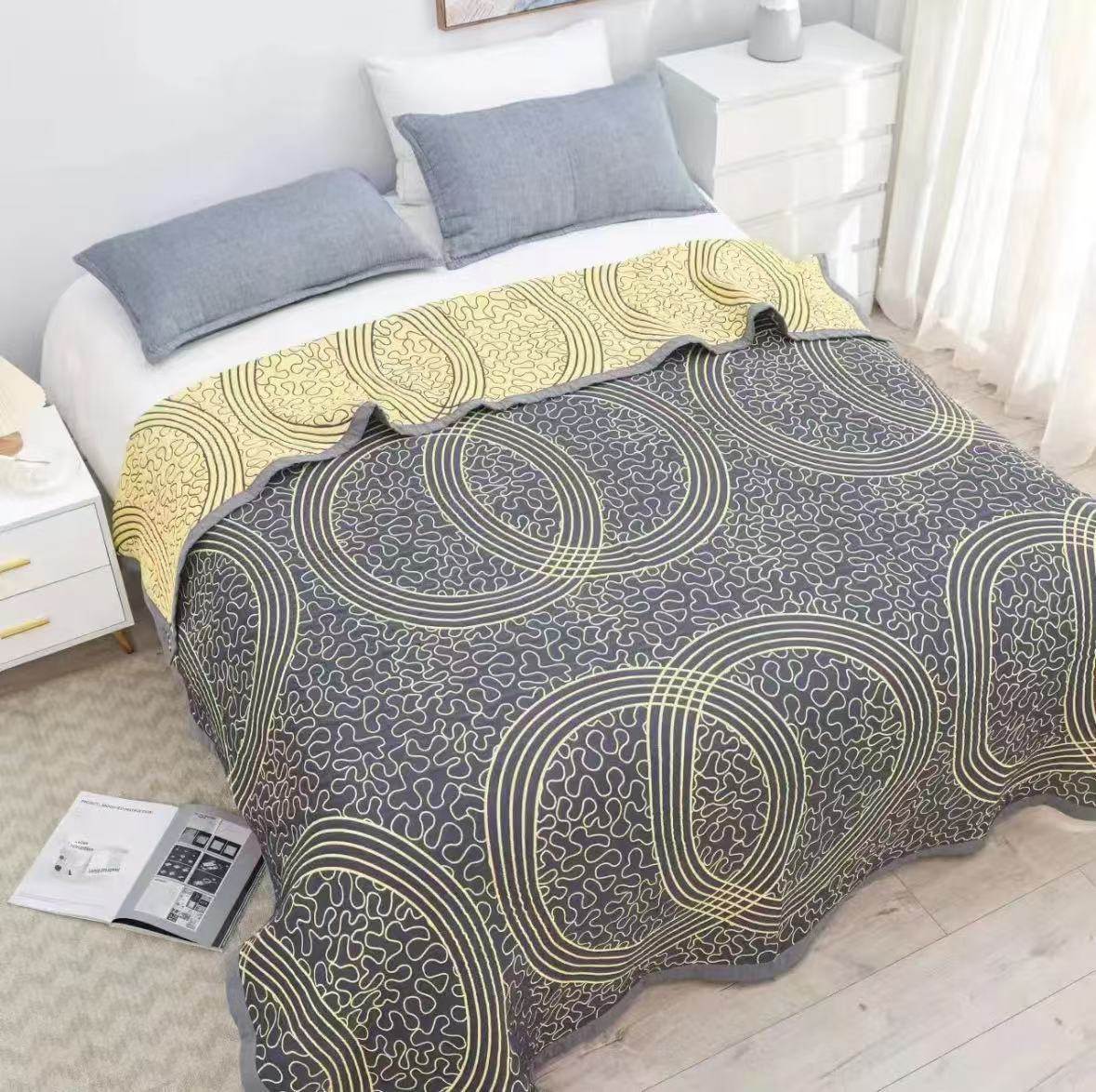 Y【丽斐】200*230cm亲肤双面亲肤透气机洗四季纱布床盖