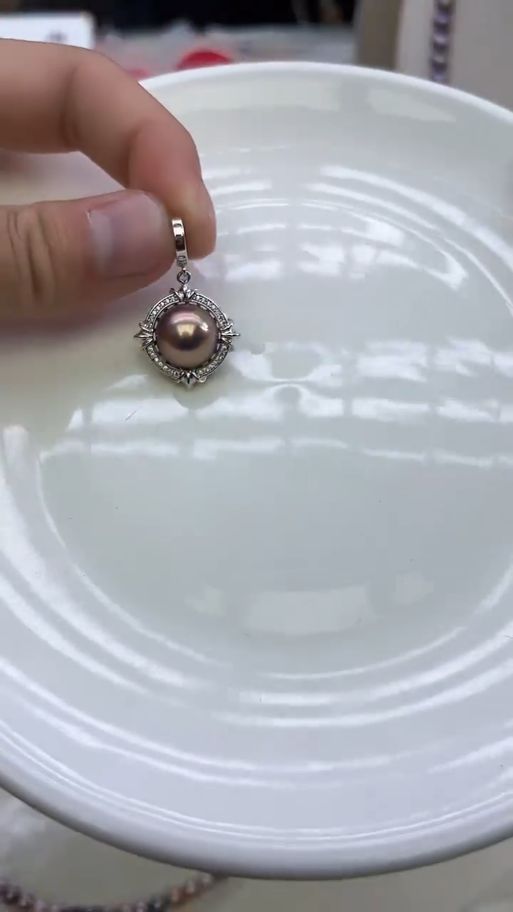 未镶嵌吊坠淡水珍珠紫色系吊坠