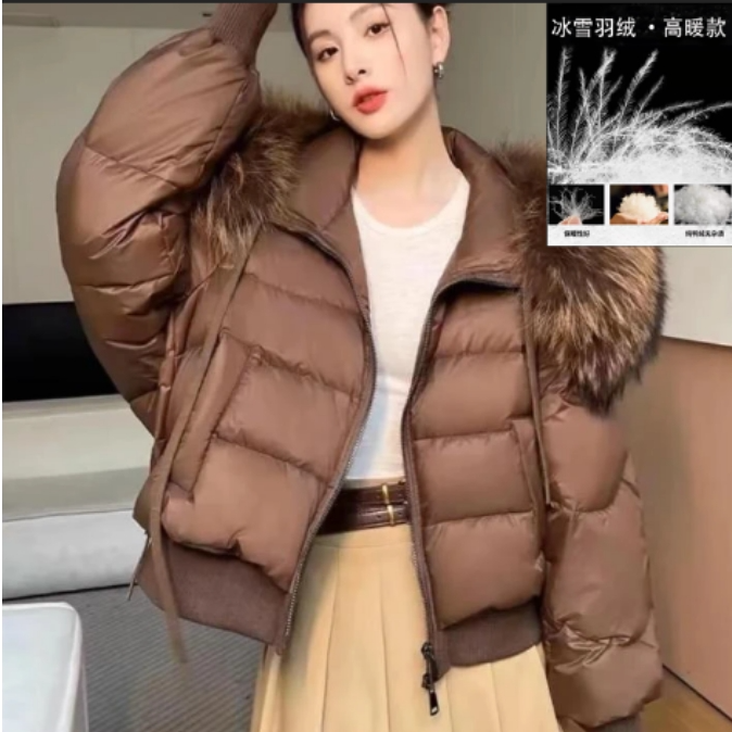 【羽绒服】冬季保暖厚款宽松羽绒外套百搭女装9254-B[YZM]J