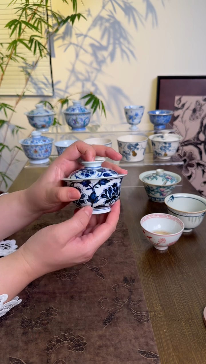 【闪购商品】景德镇手绘盖碗盖碗