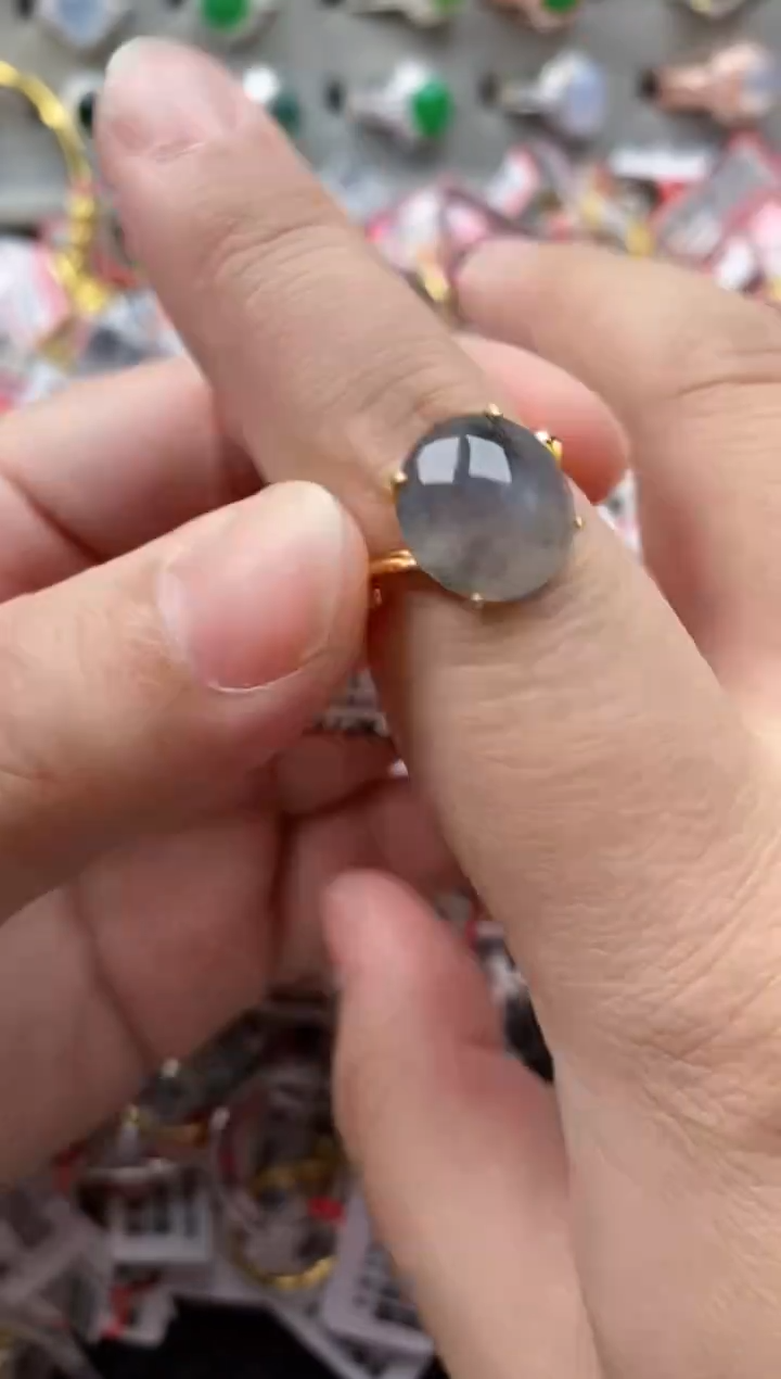 【闪购商品】翡翠戒指银S925镶嵌111111---6