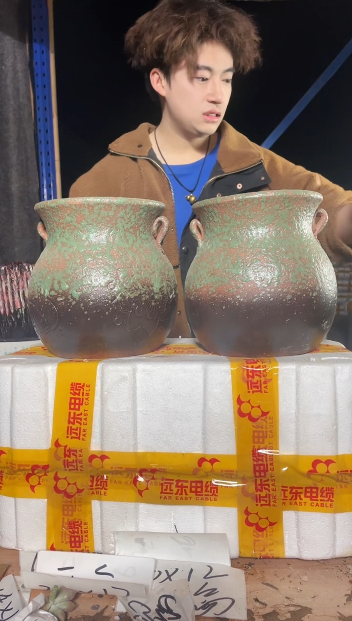 紫砂花盆宜兴紫砂粗陶花盆17*21