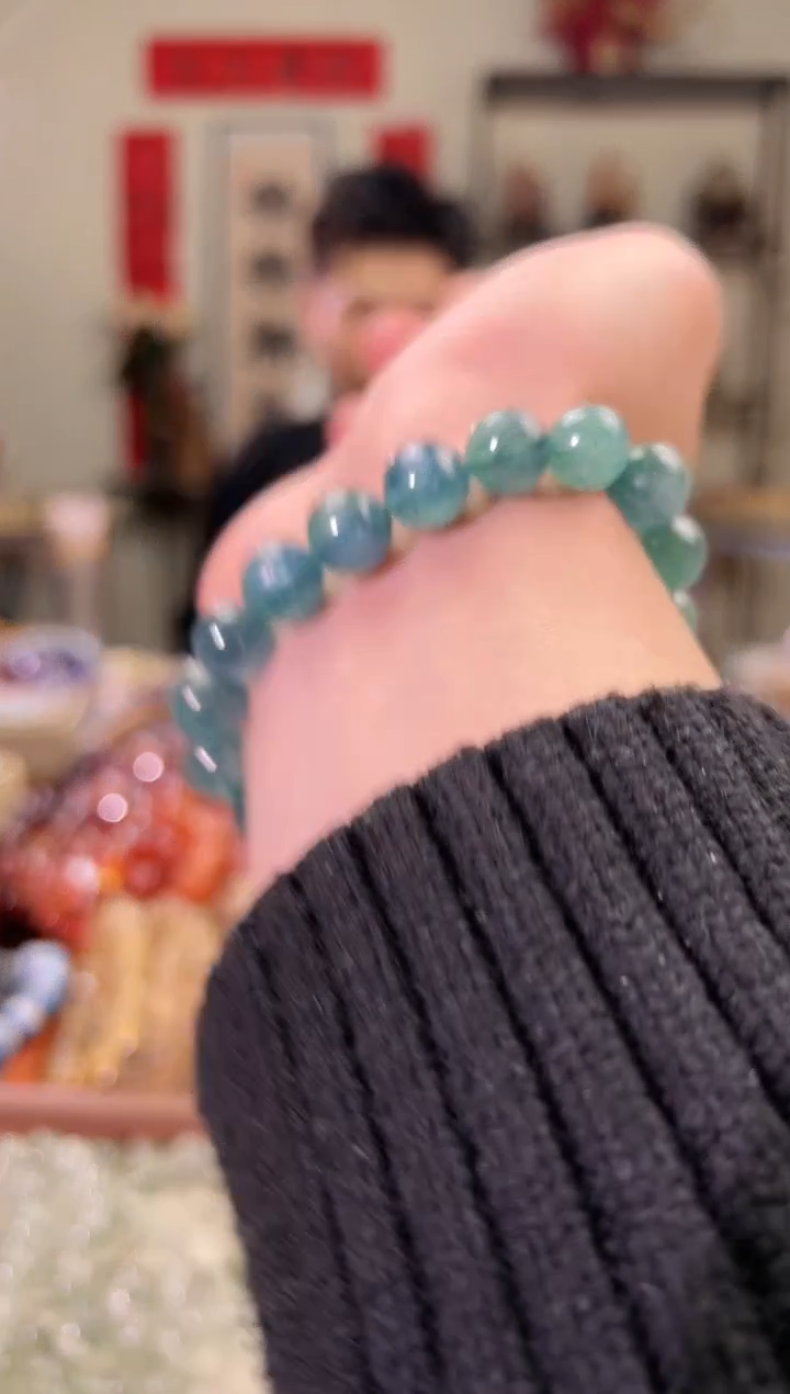 【闪购商品】锂辉石手串未镶嵌蓝绿晶 （多样性发其一）