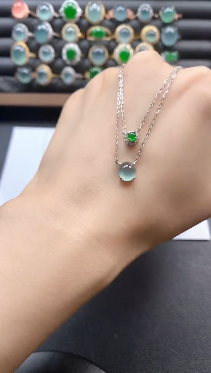 银S925镶嵌戒指翡翠51511