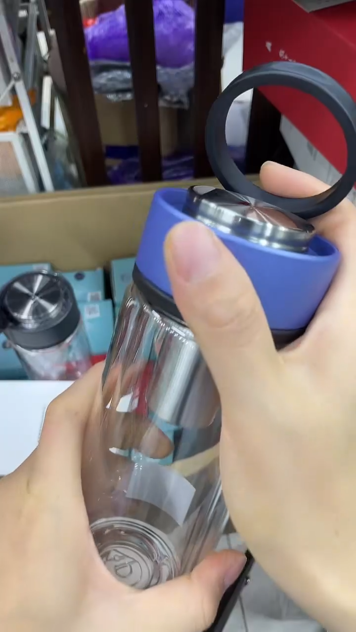 万象双层v261-340ml蓝