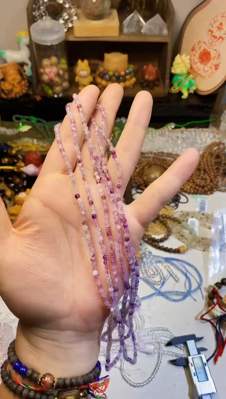 玛瑙/玉髓手链合金紫阿赛多圈卡3.8左右