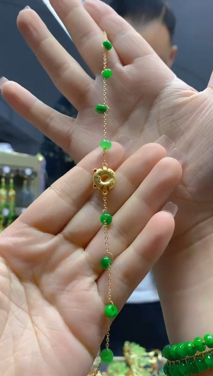 【闪购商品】翡翠耳饰合金315翡翠手链