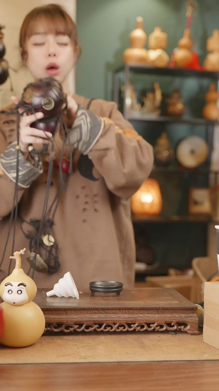 【闪购商品】122号精品天然大漆工艺防渗内胆酒葫芦~