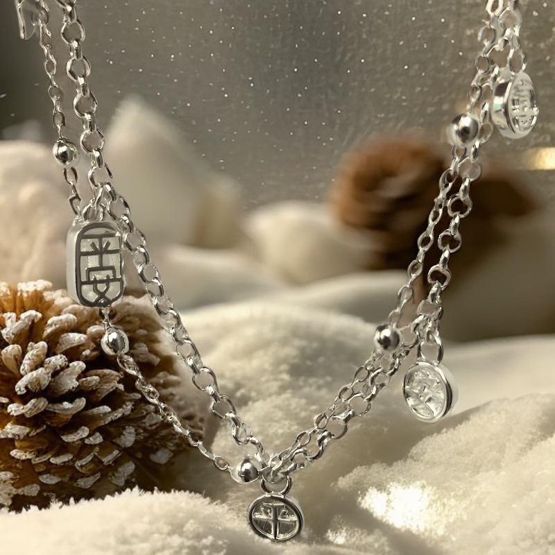 足银脚链 优雅百搭民族风平安喜乐脚链