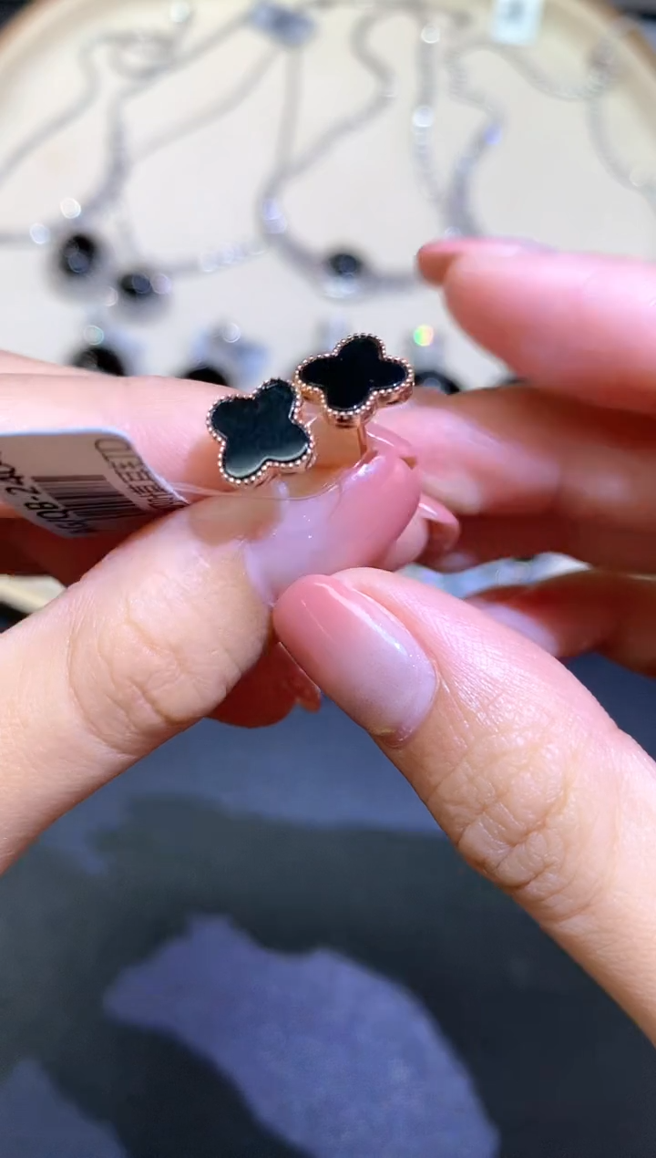 翡翠18K金镶嵌耳饰耳饰A323|980