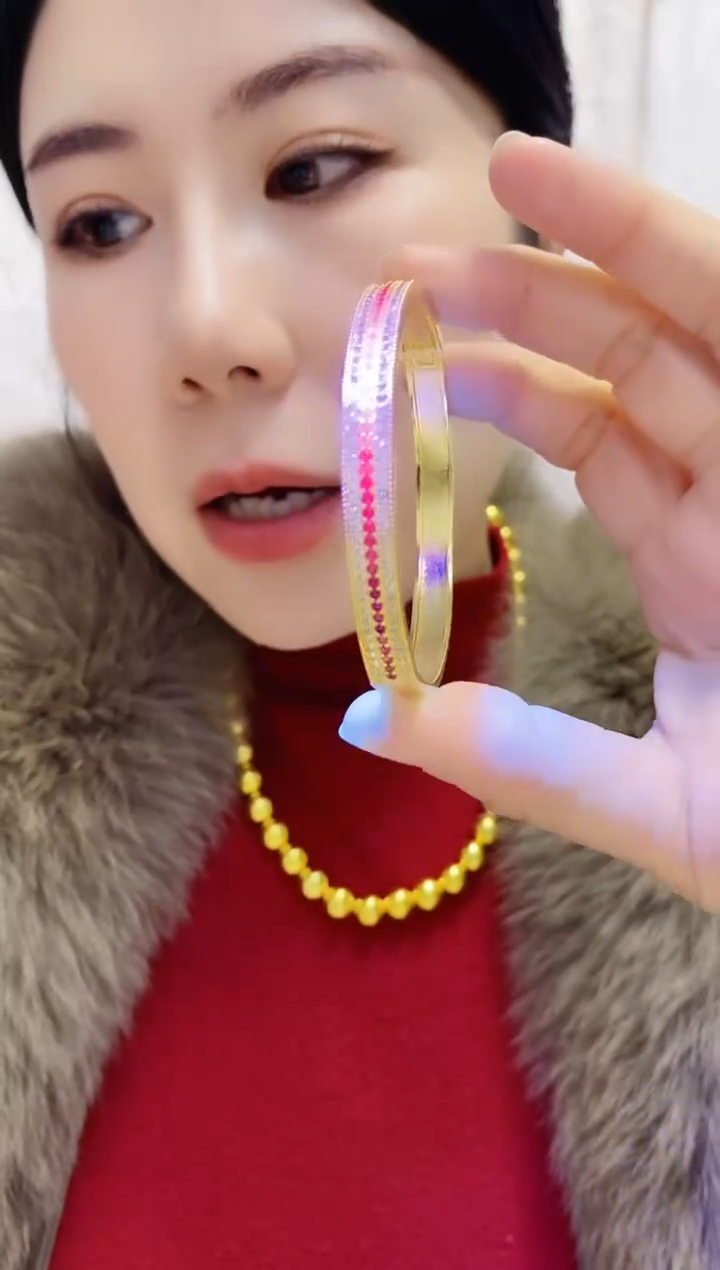 合金无026蔷薇卡口手镯