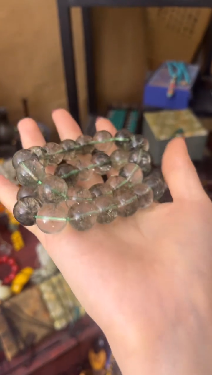 绿水晶手链银S925镶嵌氰氺湾小铺氰氺湾小铺