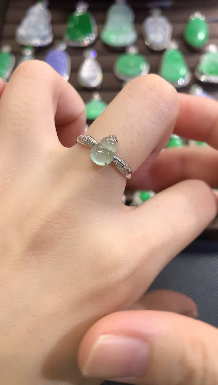 18K金镶嵌戒指翡翠秋日珠宝W 7