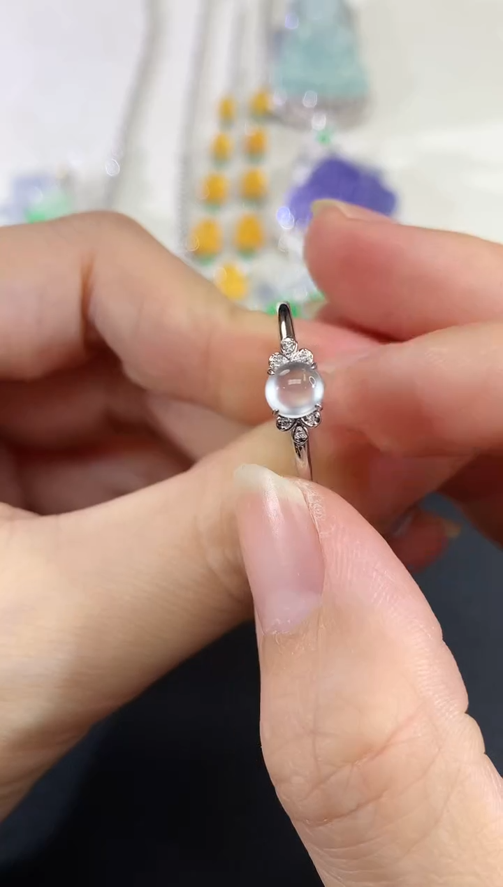 18K金镶嵌戒指翡翠185|2980