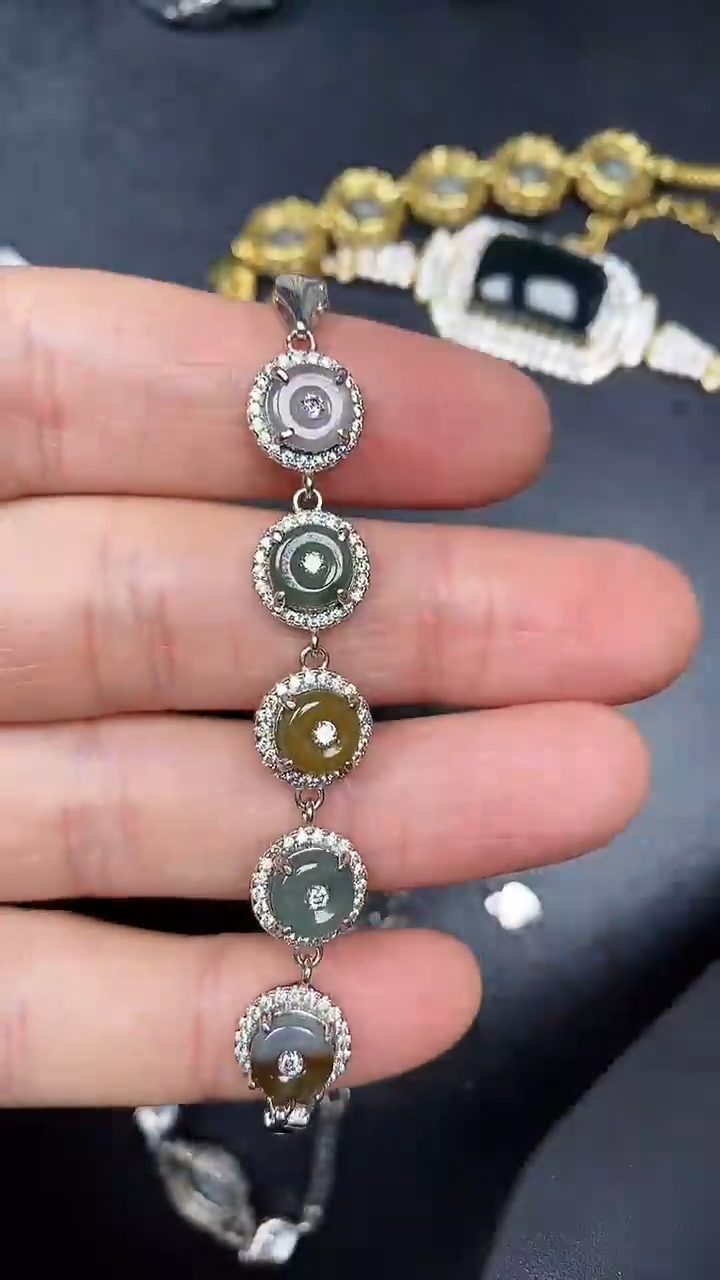 银S925镶嵌戒指翡翠1230