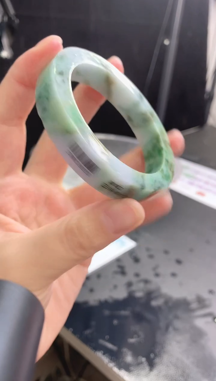 【闪购商品】定制翡翠手镯未镶嵌27 59-60正