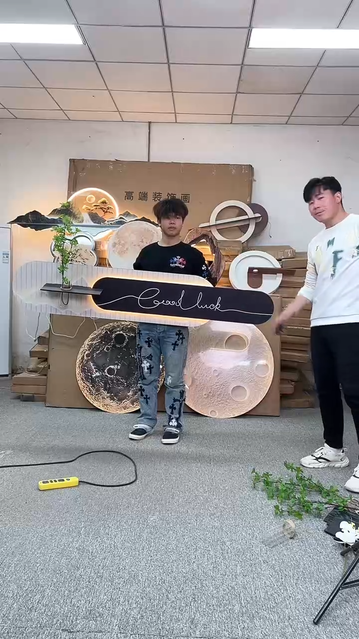 带灯款高货清仓 微瑕 介意勿拍  36*180【人体感应】带水杯绿植