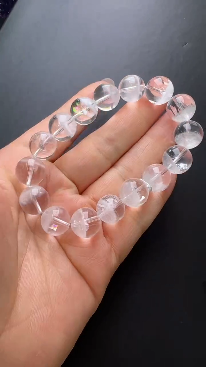 【闪购商品】水晶手串未镶嵌白幽灵手串13m+ X37664