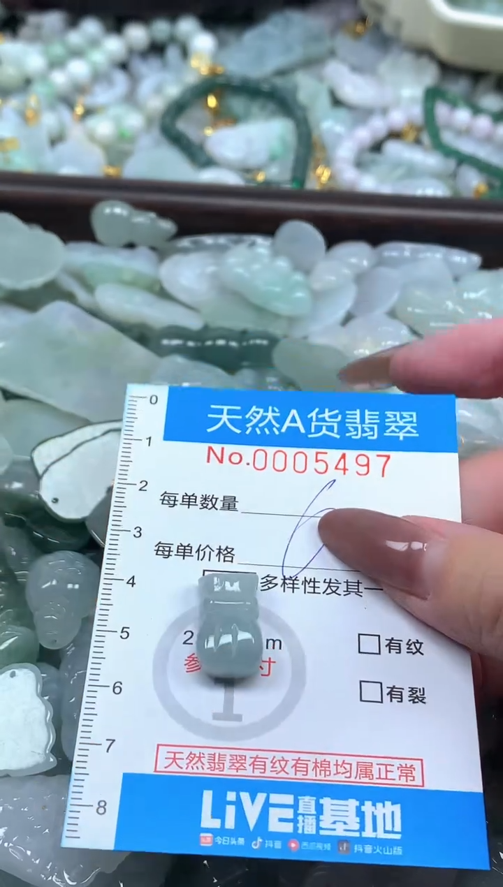 颈饰未镶嵌翡翠净货挂件-5497