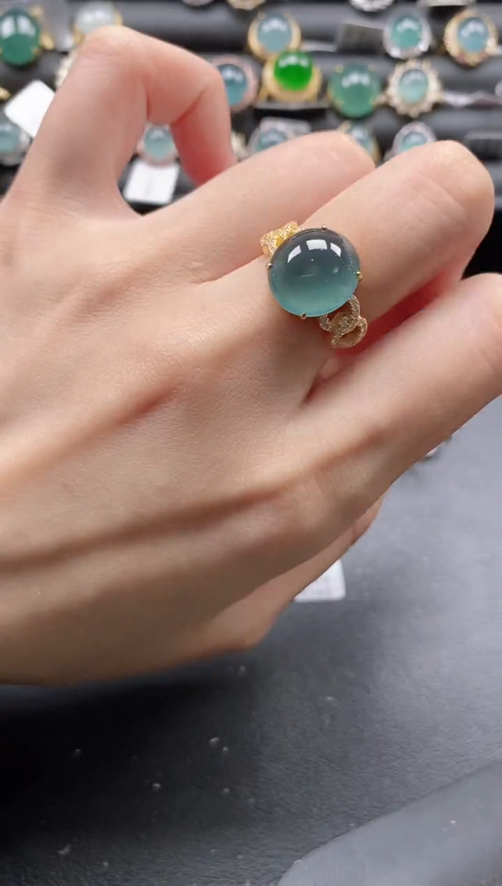 【闪购商品】翡翠戒指银S925镶嵌1111