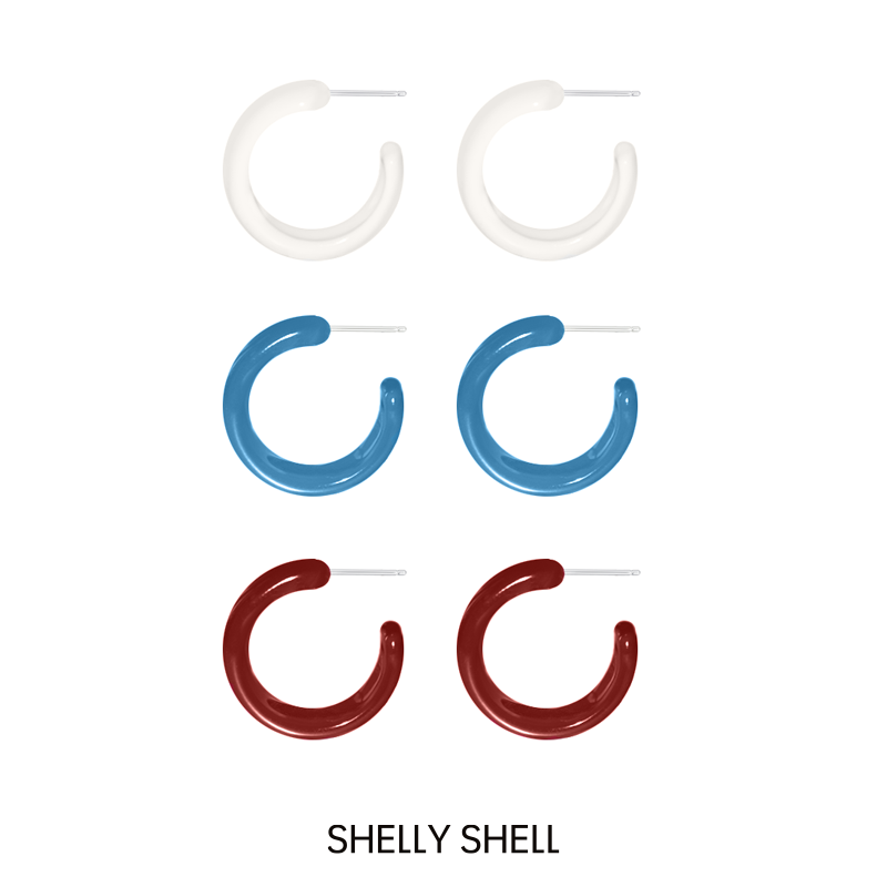 Shelly Shell 铜合金耳饰 热恋耳钉 时尚小众简约