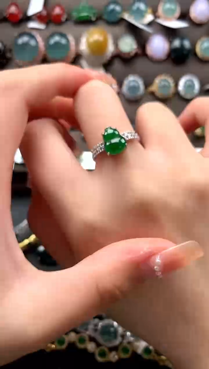 【闪购商品】翡翠戒指银S925镶嵌6235141