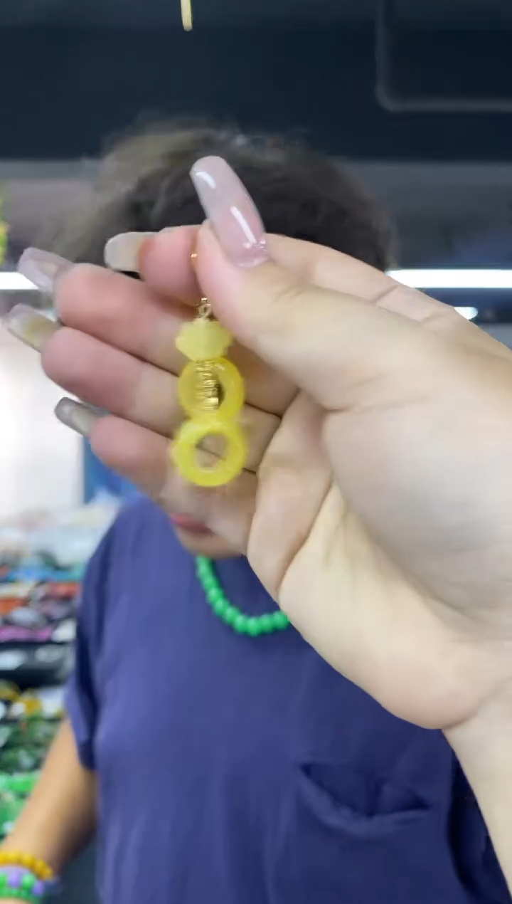 银S925镶嵌蜜蜡耳饰多样性发其一颜色微差