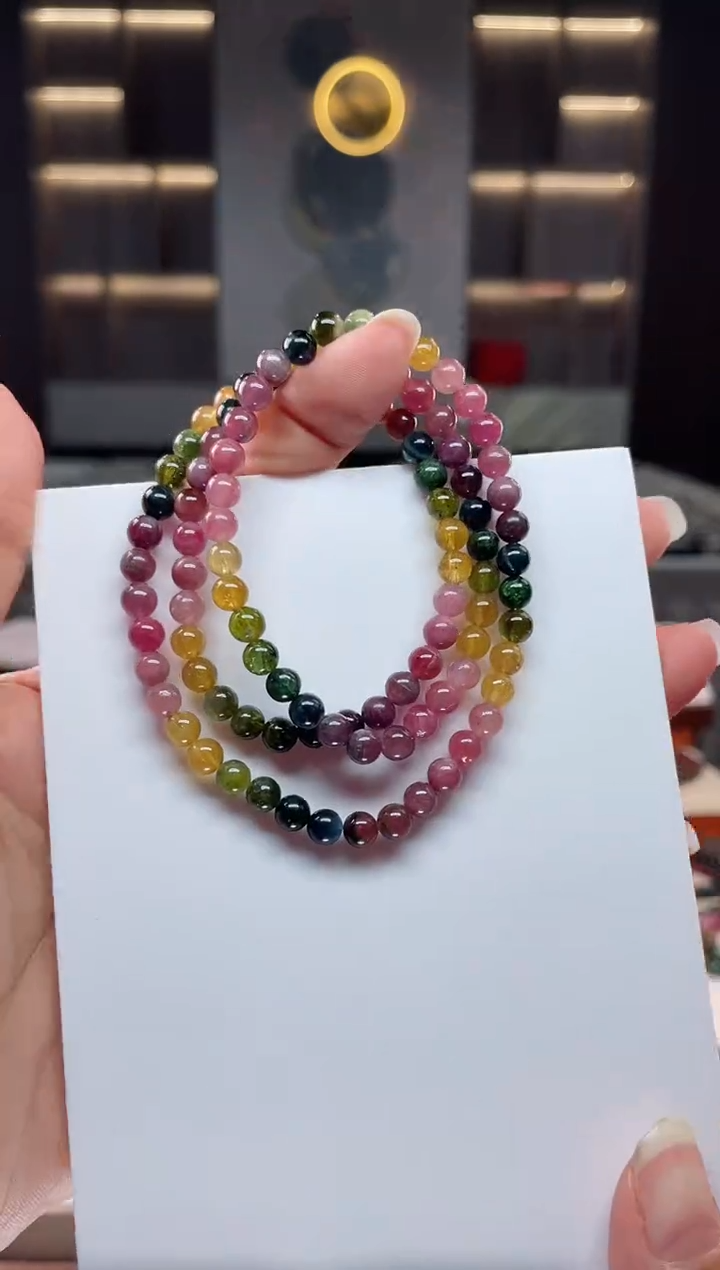 未镶嵌老矿碧玺单圈手串5mm+碧玺（多样性发一条）Q