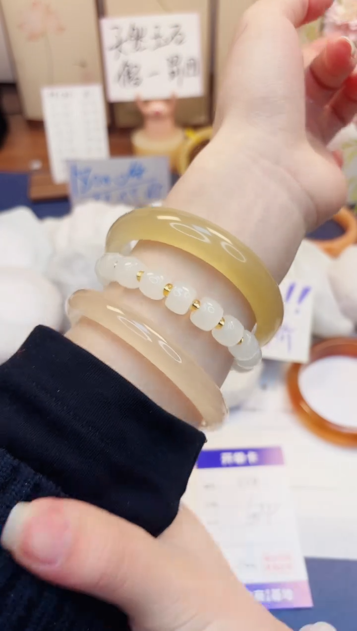 【闪购商品】石英质玉手镯未镶嵌229-财气镯-圈口60