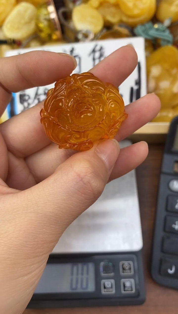 裸石琥珀未镶嵌天然琥珀蜜蜡