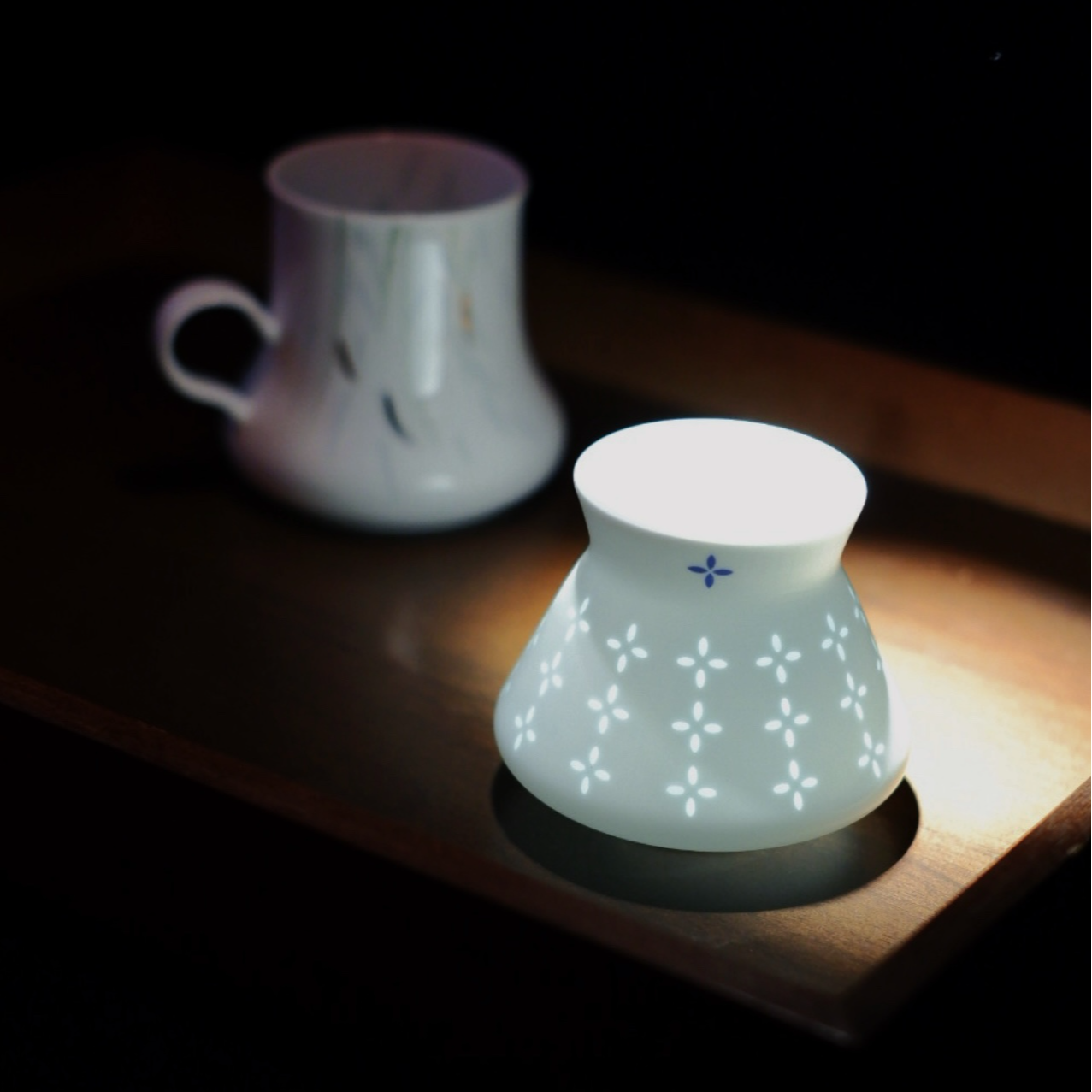 德化白瓷玲珑咖啡杯