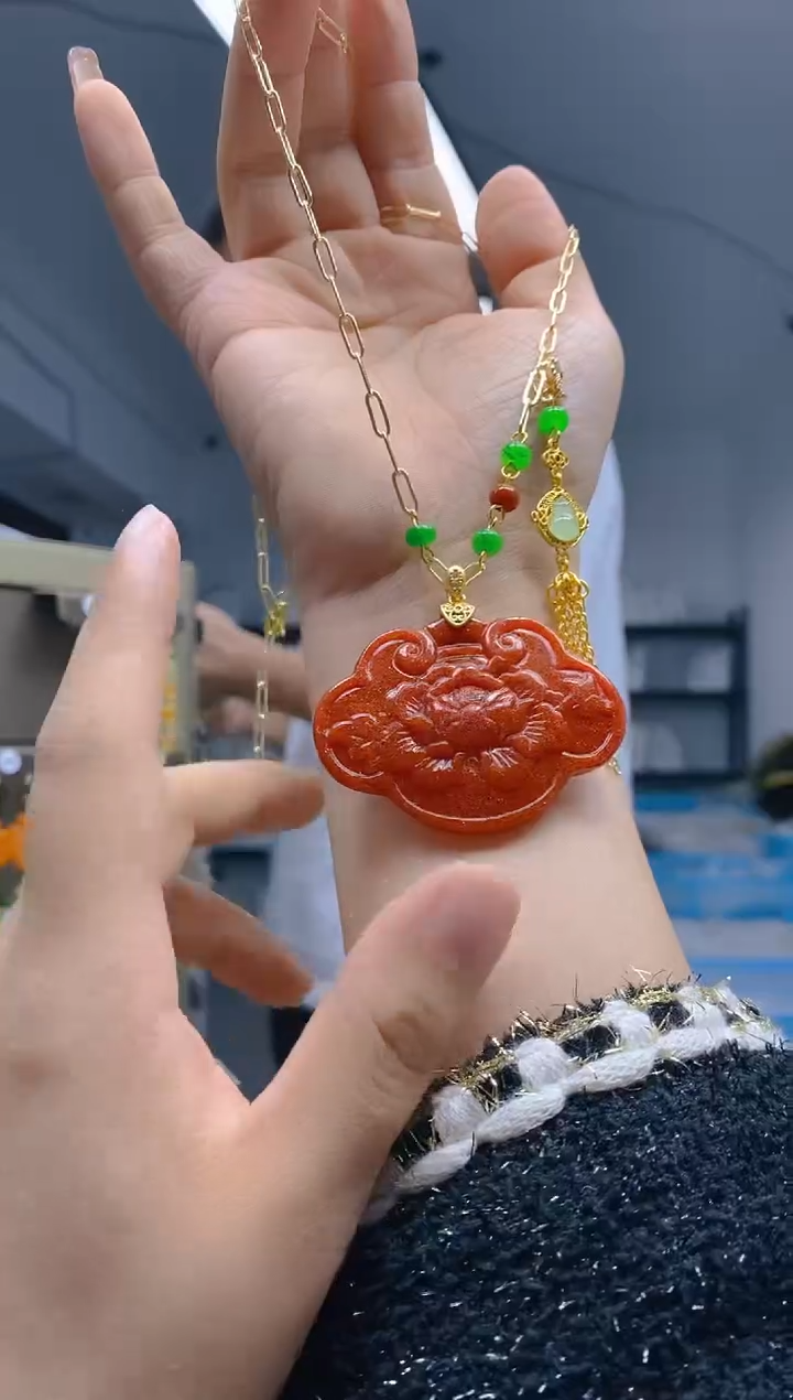 【闪购商品】翡翠耳饰合金301翡翠锁骨链