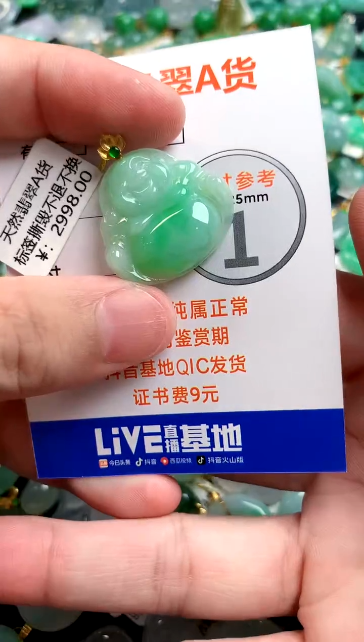 颈饰18K金镶嵌翡翠0380063482