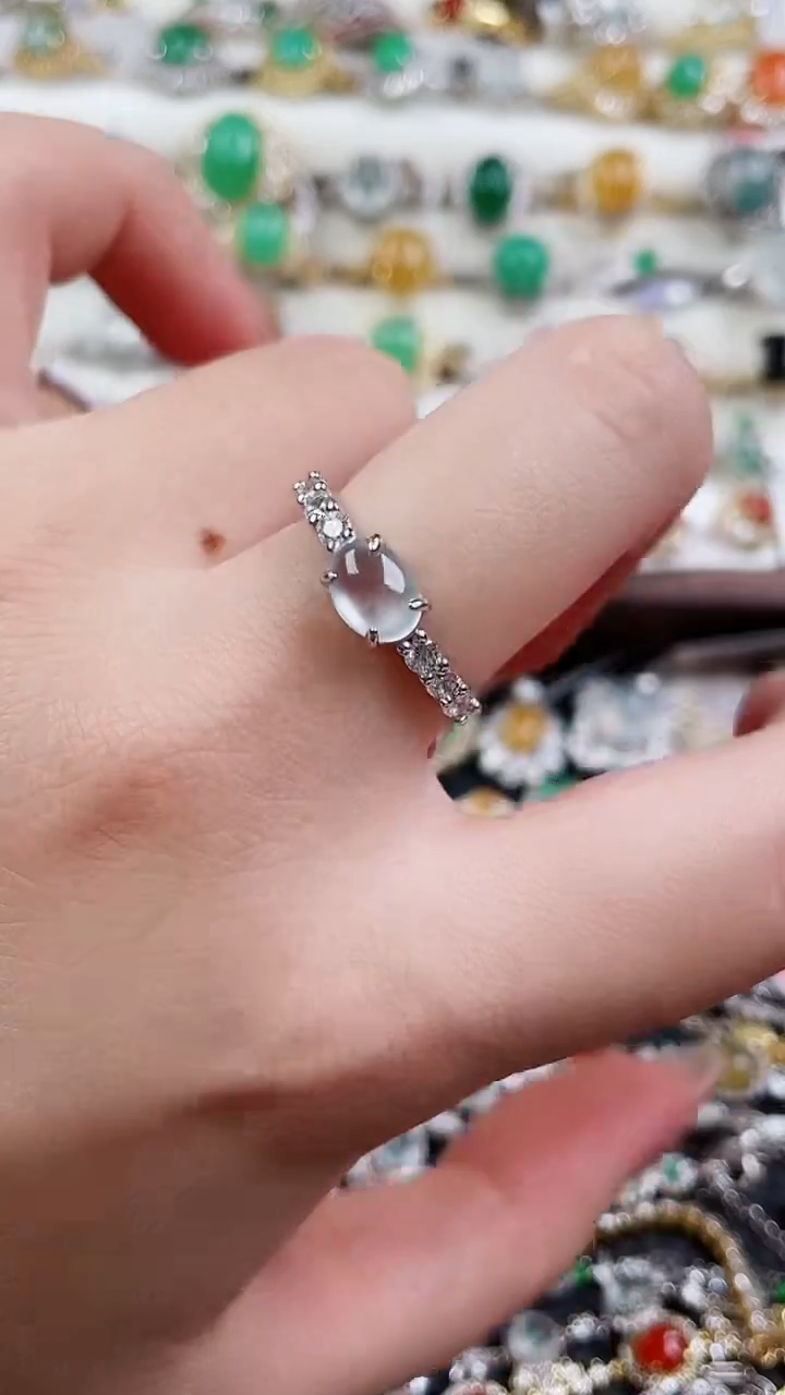 银S925镶嵌戒指翡翠48