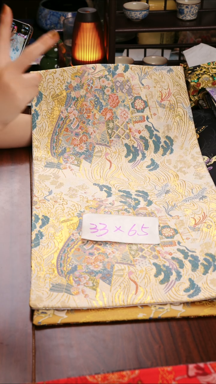 【西阵织花舟一梦双面】中国风干泡织锦茶席33*65