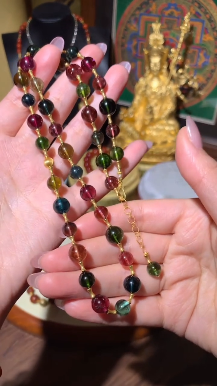 【闪购商品】碧玺项链未镶嵌项链18K