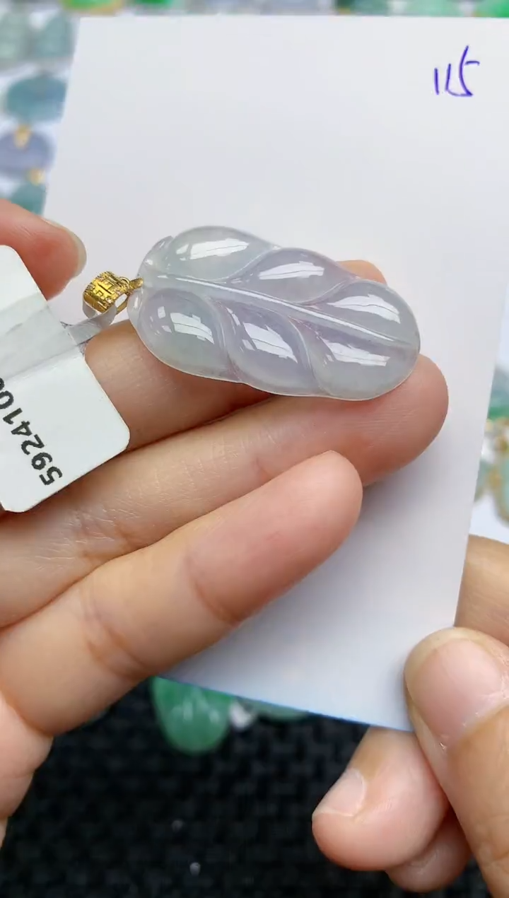 【闪购商品】翡翠挂件18K金镶嵌天然A货翡翠 115