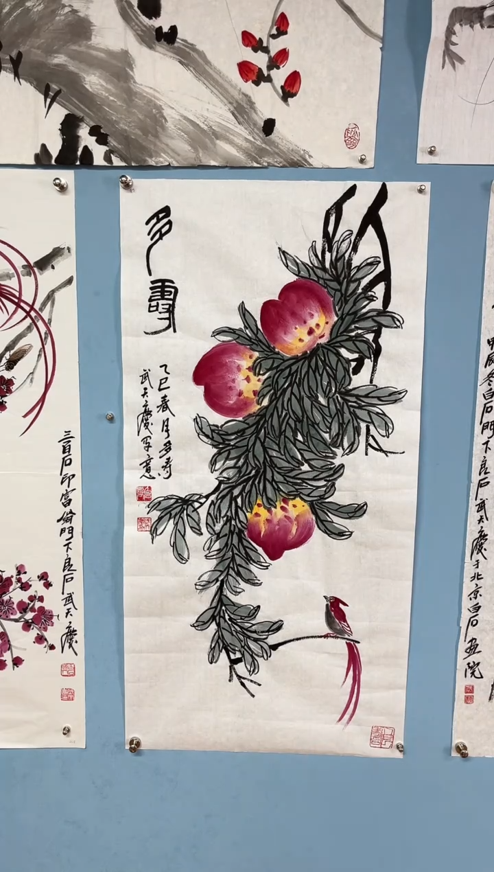 【闪购商品】国画武天庆多寿图4.5平尺