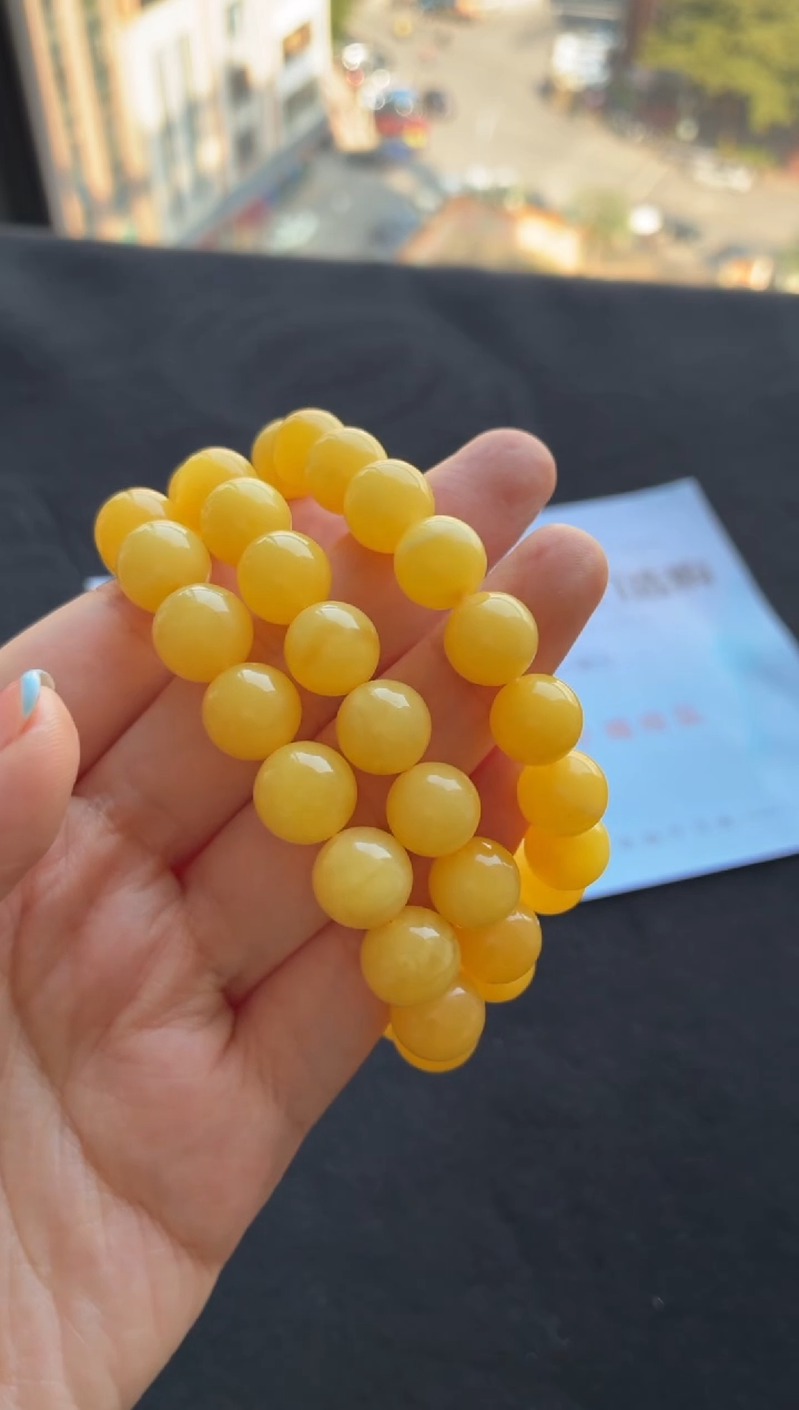 手串蜜蜡未镶嵌蜜蜡圆珠10~11 多样性发1