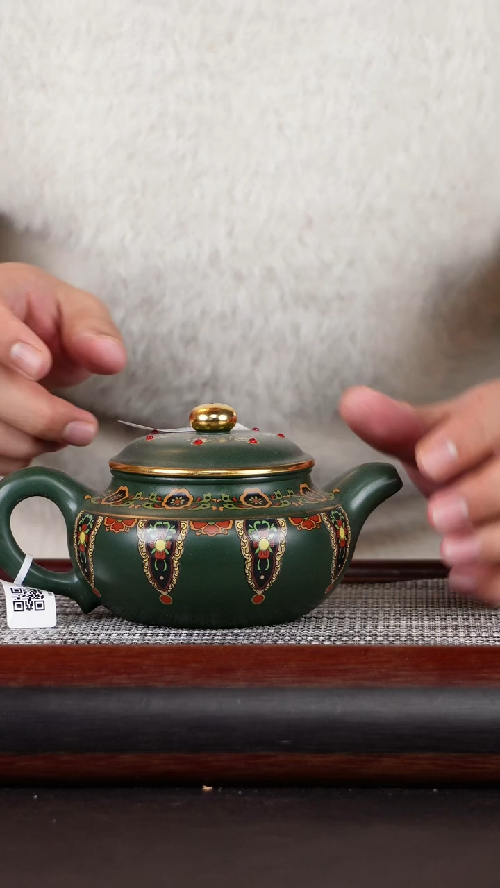 【闪购商品】紫砂茶壶14仿古鎏金原矿