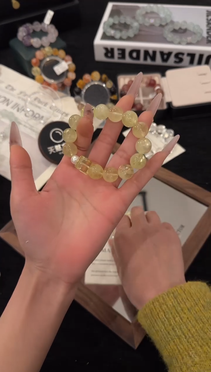 未镶嵌手链水晶黄阿赛x3313