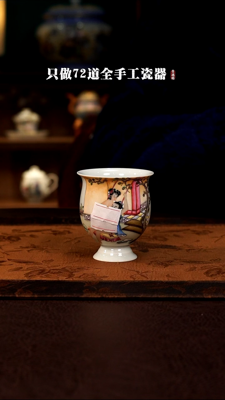 摆件陶景德镇现代手工手绘陶瓷