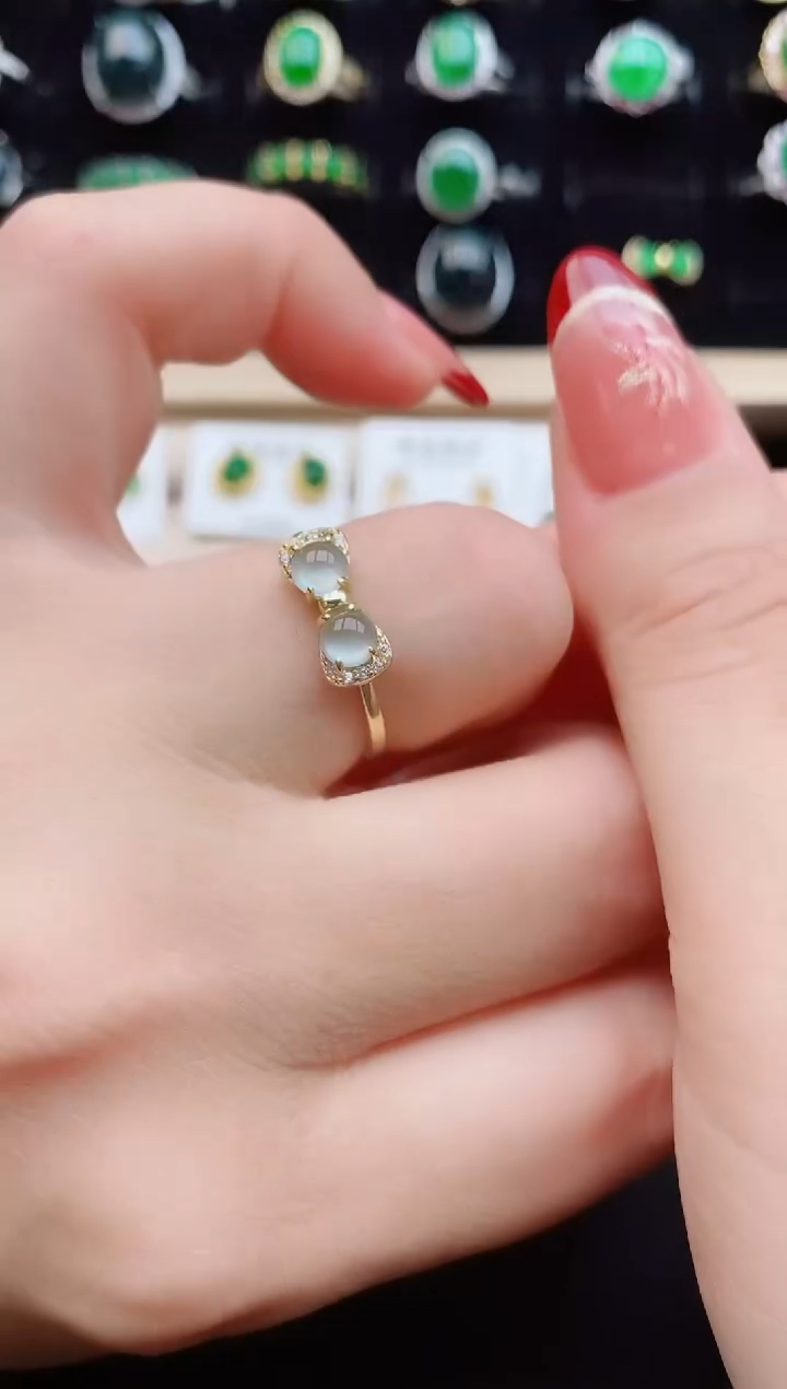 【闪购商品】翡翠戒指银S925镶嵌12121